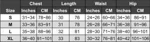 Dress Size Chart